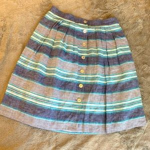 Brooks Brother Pleated Button Down Skirt Size 10